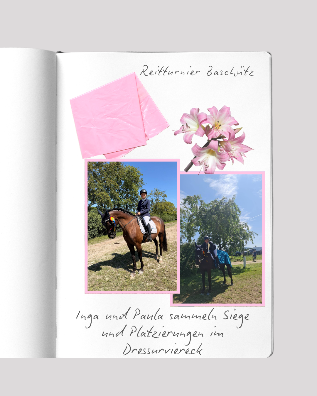 Rosa Weiß Kreativ Collage Fotoalbum Spruch Zitat Blume Instagram Postbbb